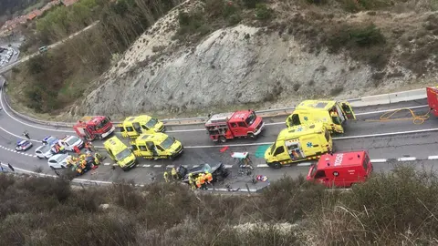 C-16 accident t&uacute;nel del Cad&iacute;