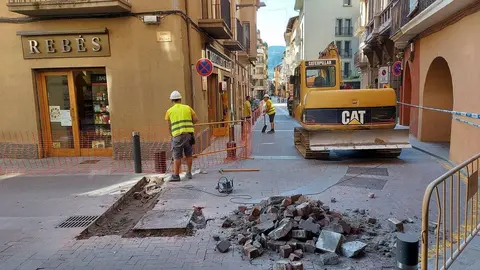 Inici obres carrer Major 1