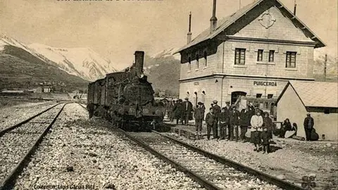 Arribada del tren a Puigcerd&agrave;