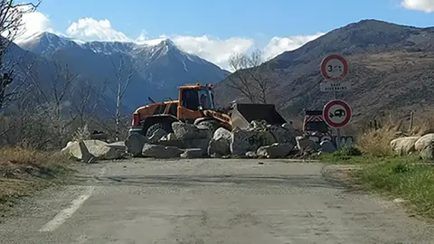Carretera de la Vinyola tancada