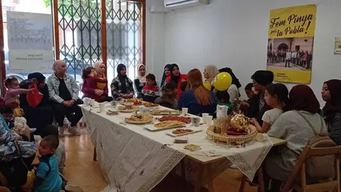 Najat Droeuch durant la seva visita a La Pobla de Segur