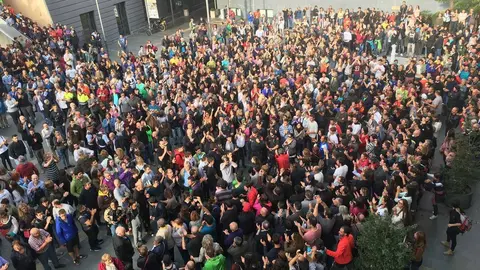pla&ccedil;a de les Monges 1 d'octubre 2017