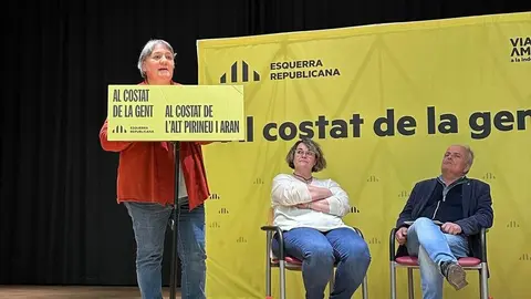 Roser Bombard&oacute; durant l'acte a Bellver de Cerdanya