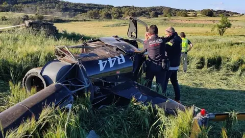 Helic&ograve;pter estavellat Vilanova de l'Aguda 3