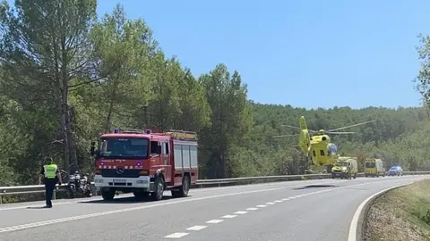 Accident motociclista d'andorra a la C-14