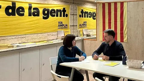 Bailac i Serra durant la reuni&oacute; a Puigcerd&agrave;