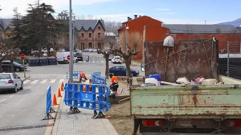 Puigcerd&agrave; obres carrer Pend&iacute;s 2
