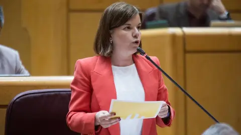 Sara Bailac durant una intervenci&oacute; al Senat