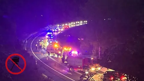 N-145 tres ferits accident