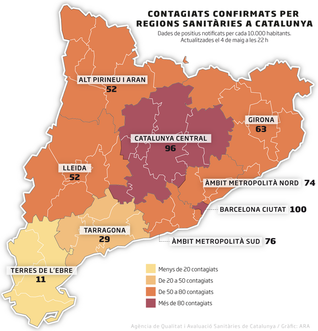 Mapa sanitari covid 6 de maig