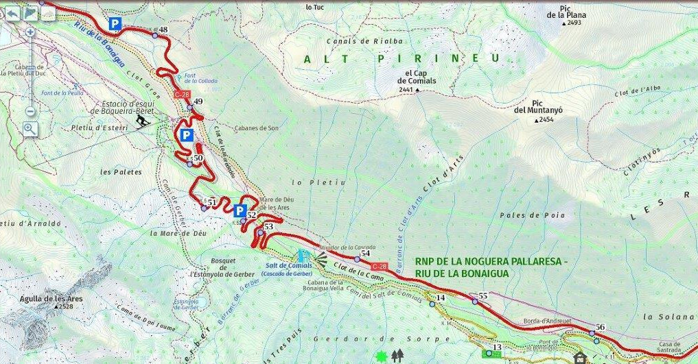 Mapa de l'indret objecte d'estudi per posar antiallaus. (horitzontal)