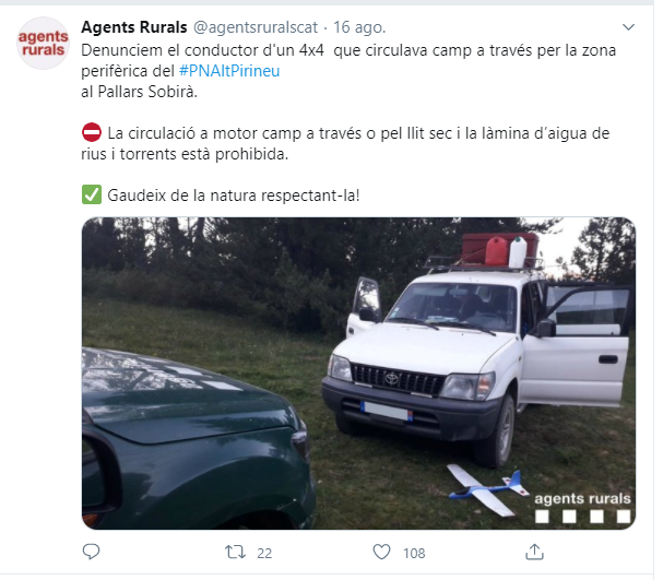 Denunciat conductor 4x4 al PNAP