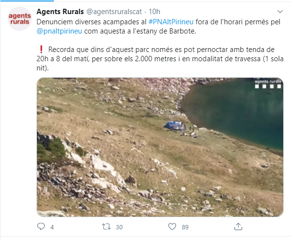 Acampada il·legal al PNAP bis