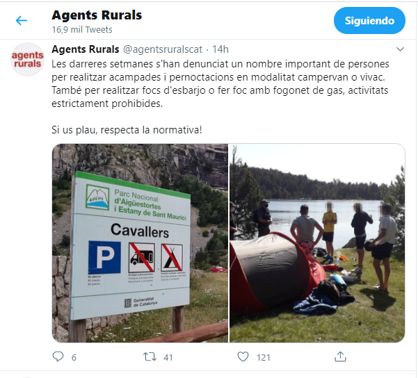 Agents Rurals acampada medi natural bis