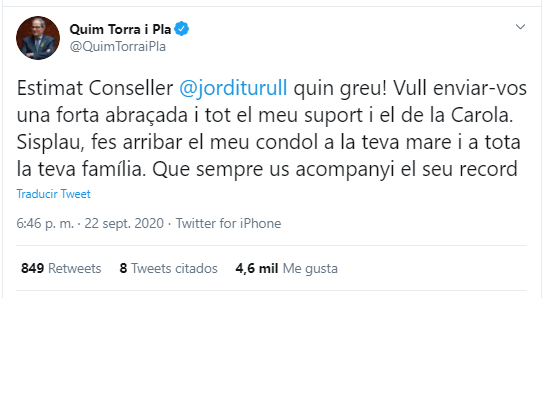 Quim Torra twitter
