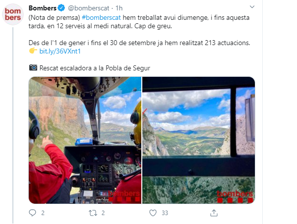 Bombers rescats pont octubre