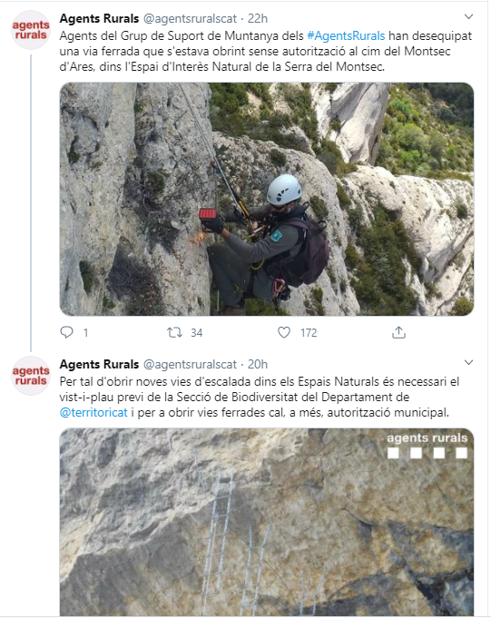 Ruta escalada twitter