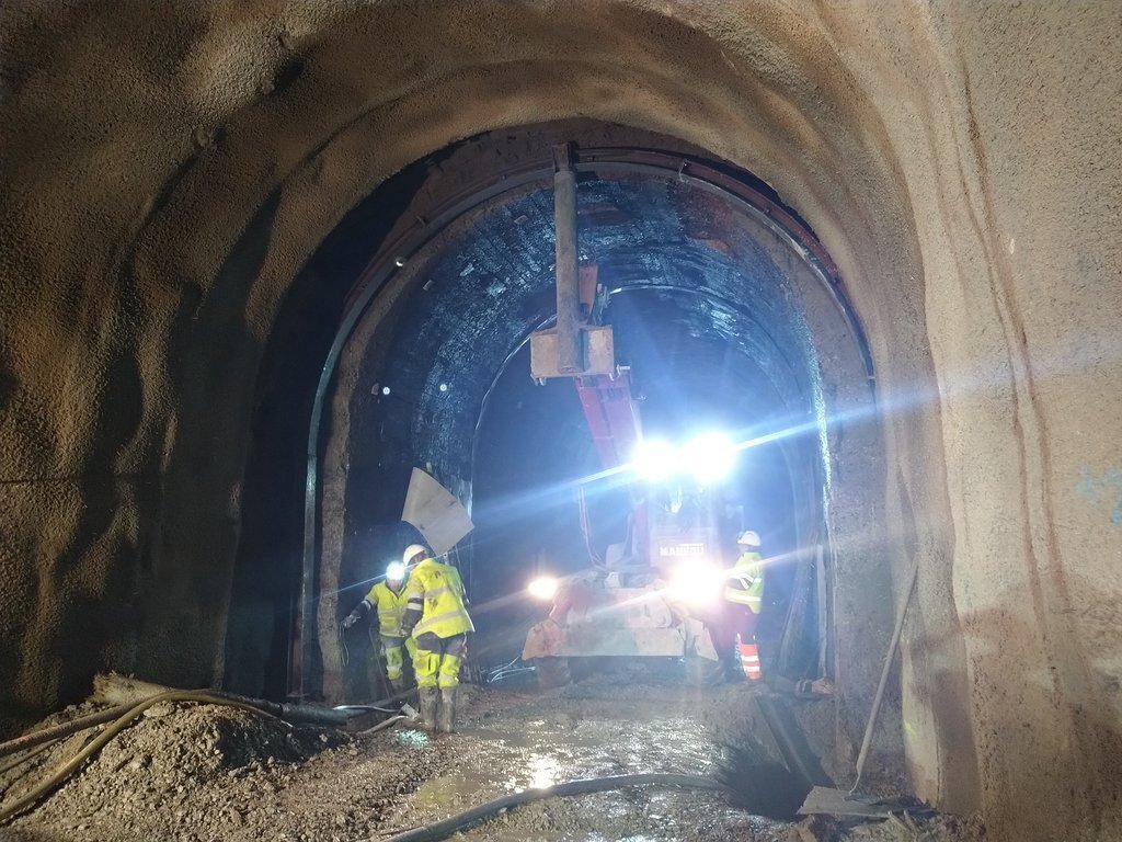 Imatge dels treballs de reparació del Túnel de Toses. 18 de novembre de 2020. (Horitzontal)