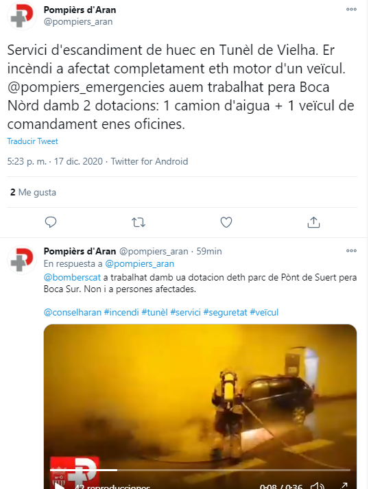 Pompiers Túnel de Vielha