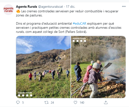 Agents Rurals cremes controlades Sort educació ambiental 2
