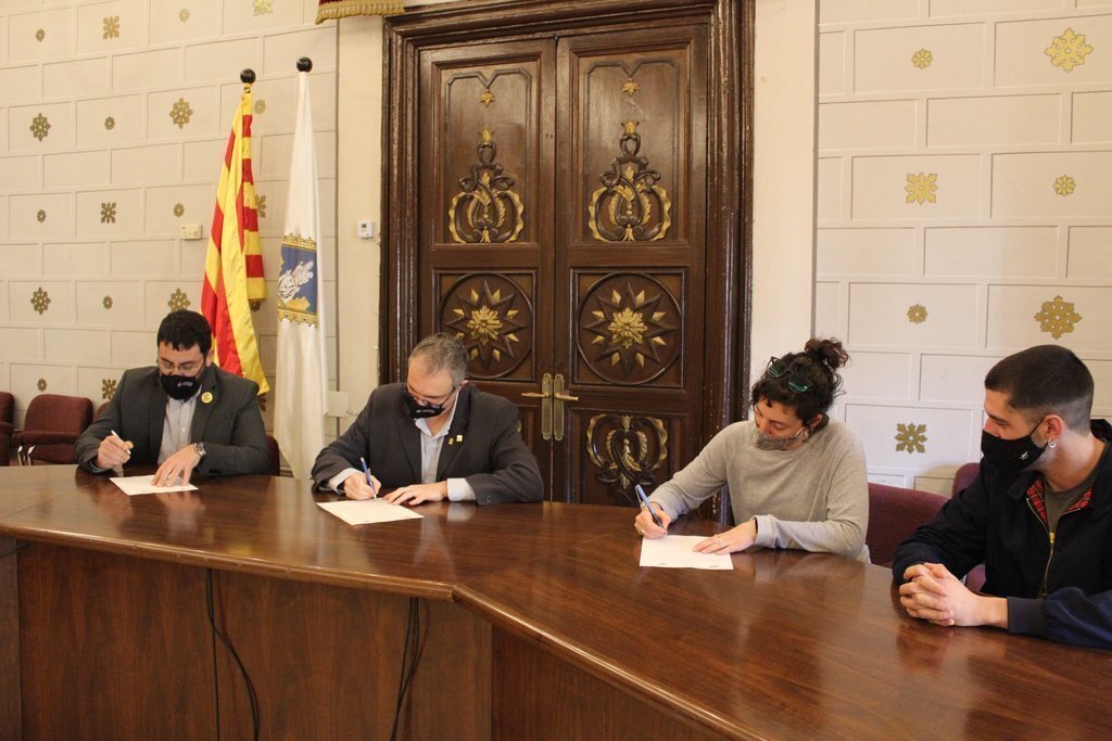 signatura acord pressupost 2021 amb CUP-Xènia Antona