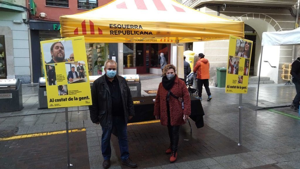 Antoni Flores Eleccions 14F mercat la Seu
