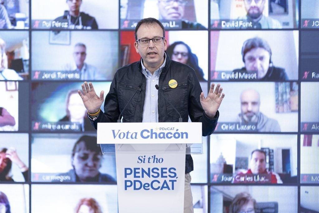 Pla mitjà del cap de llista del PDeCAT per Lleida, Marc Solsona. Imatge del 7 de febrer de 2021 (Horitzontal)