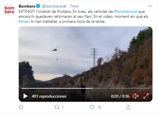 Incendi vegetació Prullans