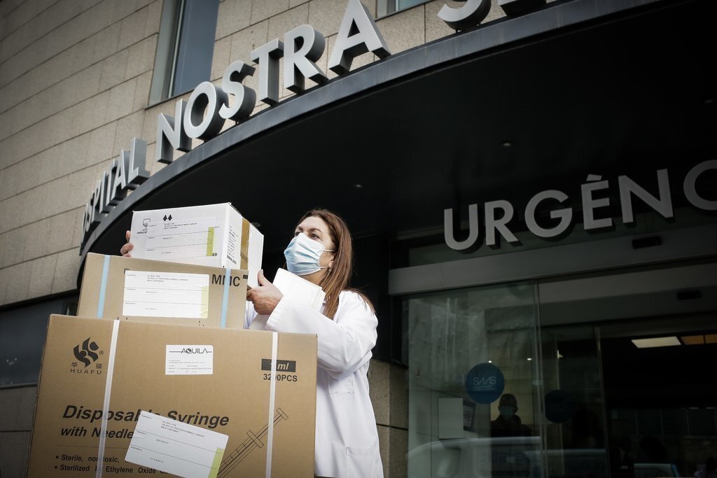Arribada de 3.000 dosis de vacunes contra la COVID-19.Foto:SFGA/CEsteve