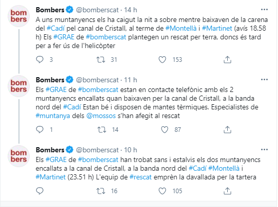 Bombers rescat canal Cristall