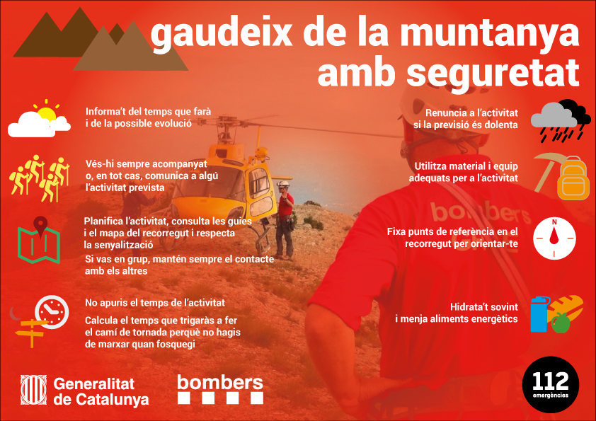 Bombers seguretat a la muntanya