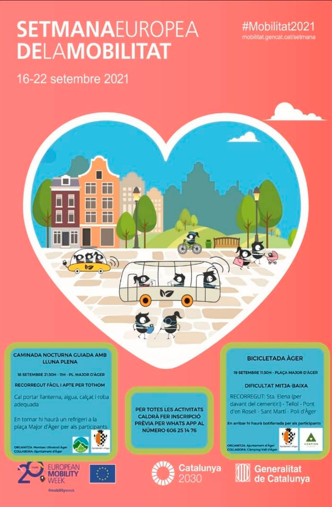 Cartell de la setmana europea de la mobilitat a Àger