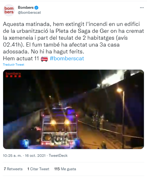 Incendi a Ger