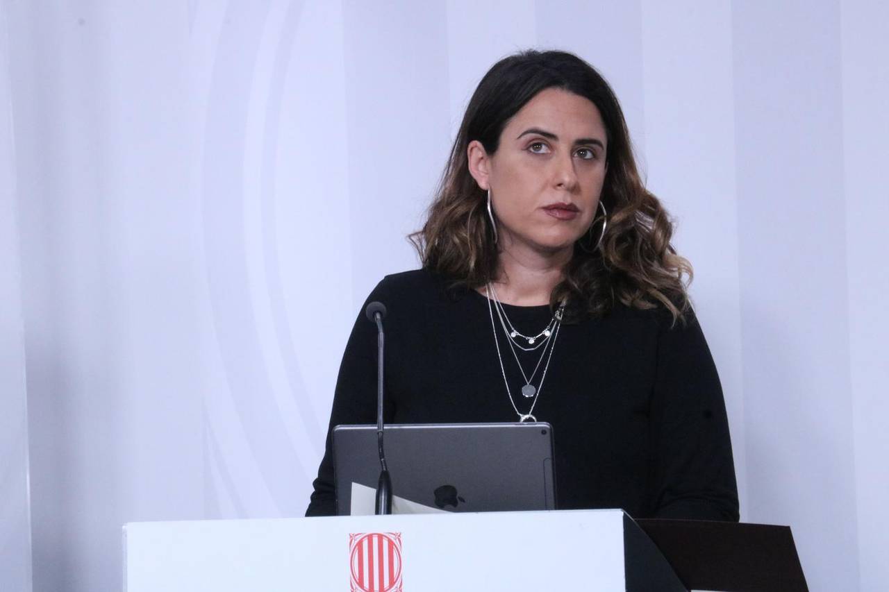Pla mitjà de la portaveu del Govern, Patrícia Plaja. Imatge del 20 de desembre del 2021 (Horitzontal)