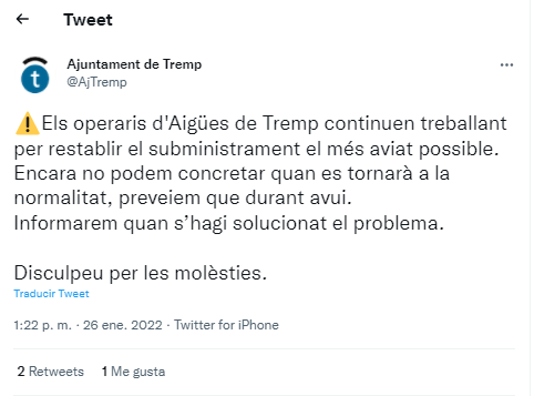 Avaria aigua Tremp 2