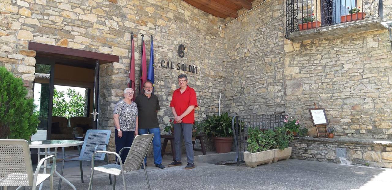 Rosa M. Gili (Cal Soldat), Jordi Abella (Xarxa Museus) i Sisco Farràs (Botigues de Salàs)