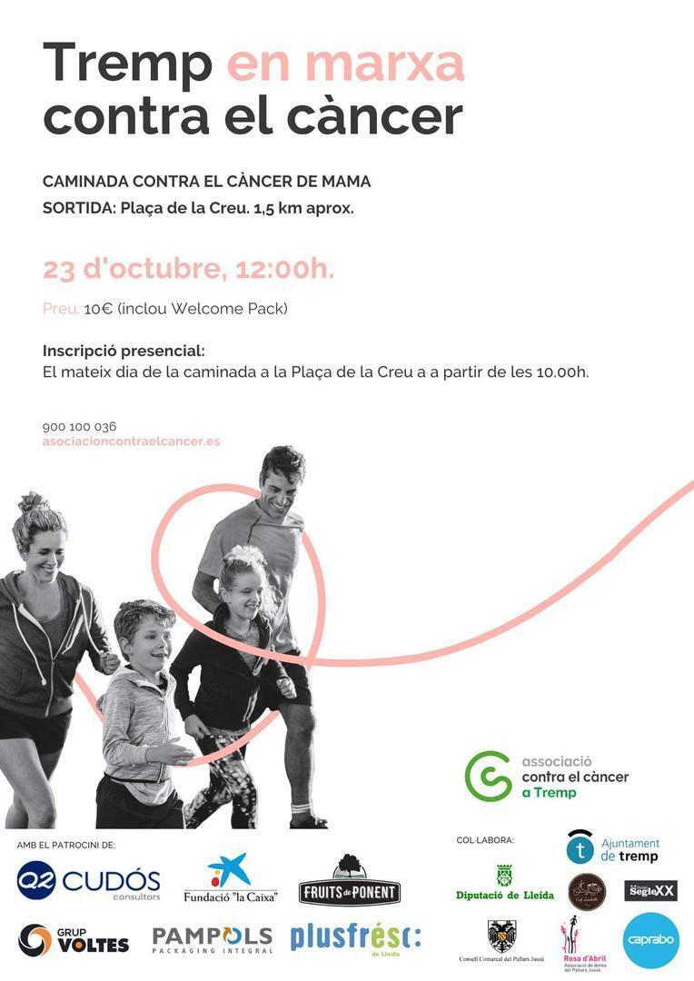 Tremp camina contra el càncer de mama
