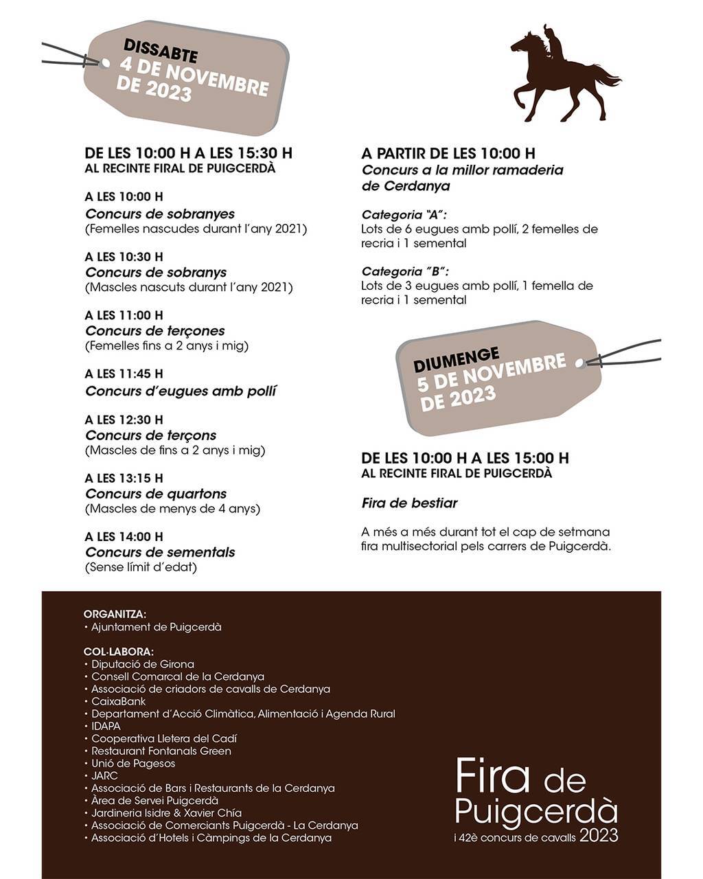Fira del Cavall de Puigcerdà 2023 cartell