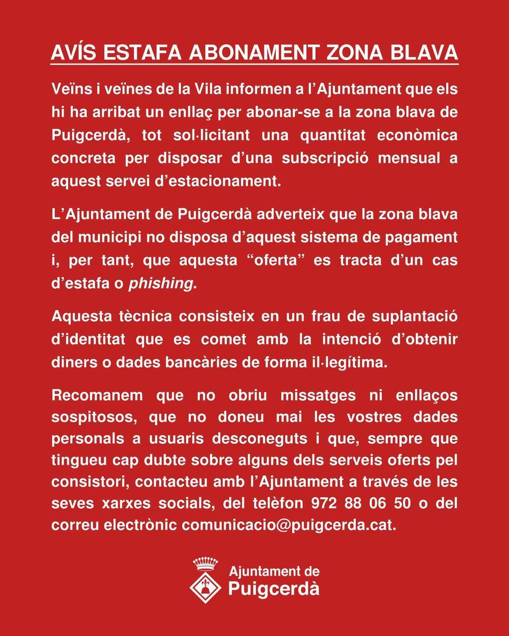 Puigcerdà frau zona blava