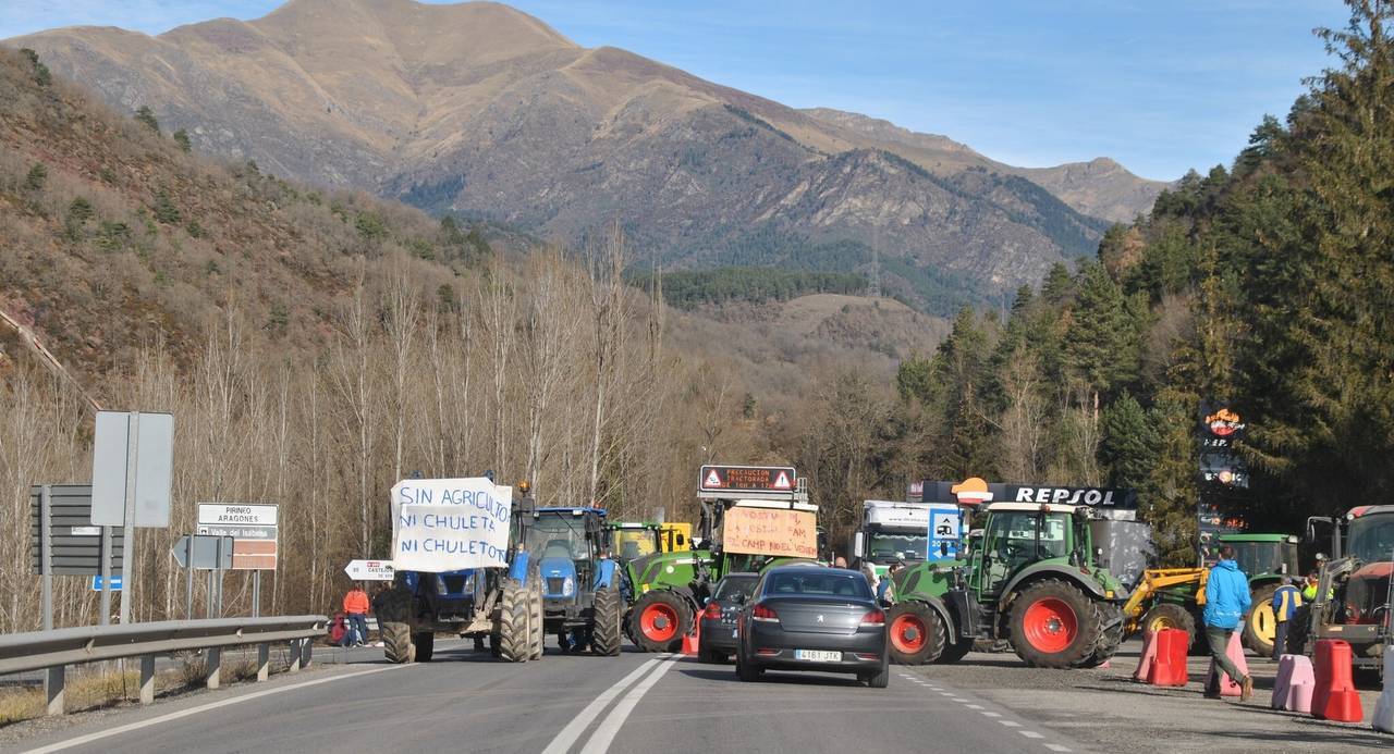 Pagesos protestes 6 de febrer Vilaller