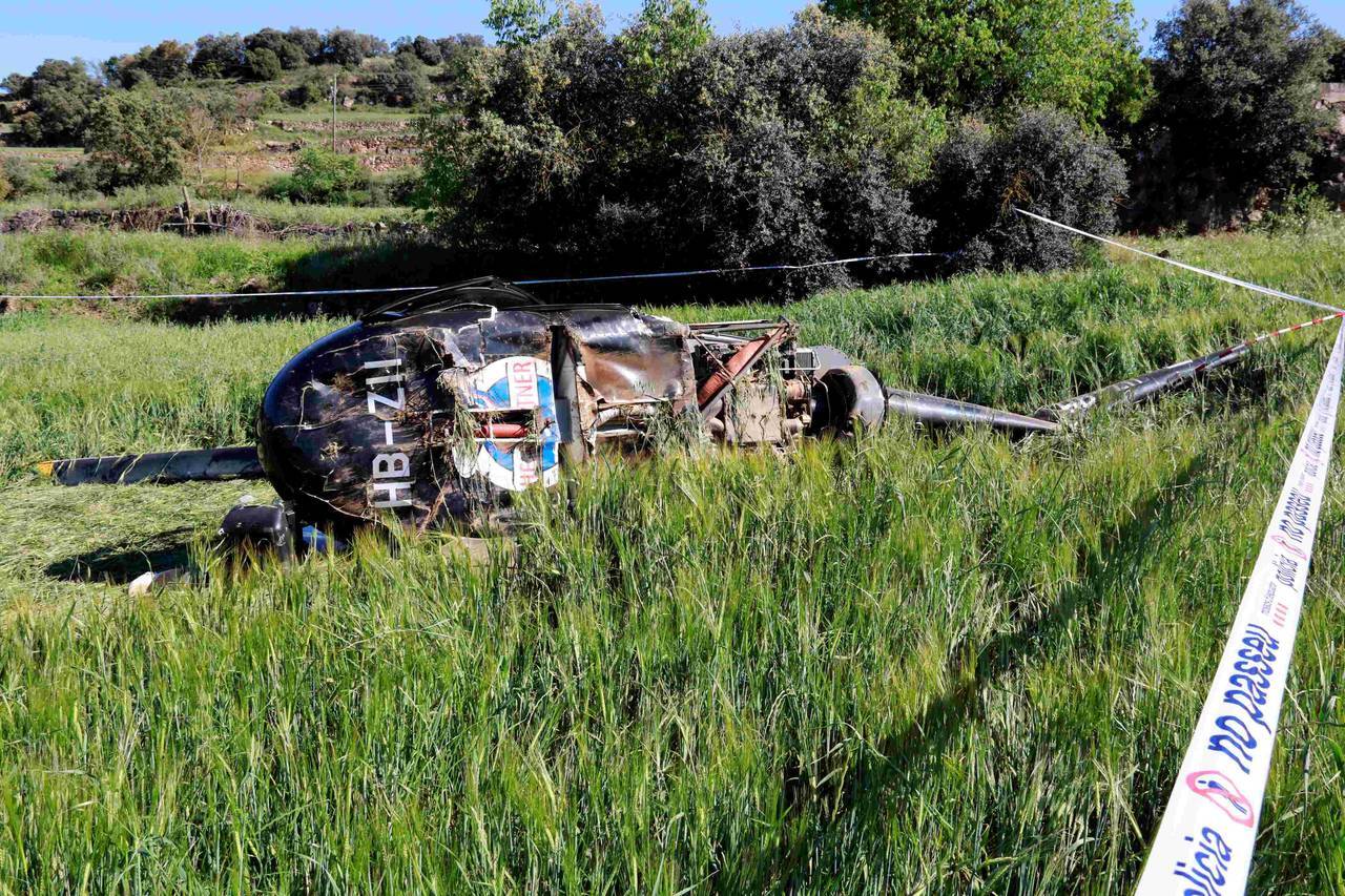 Helicòpter estavellat Vilanova de l'Aguda 2