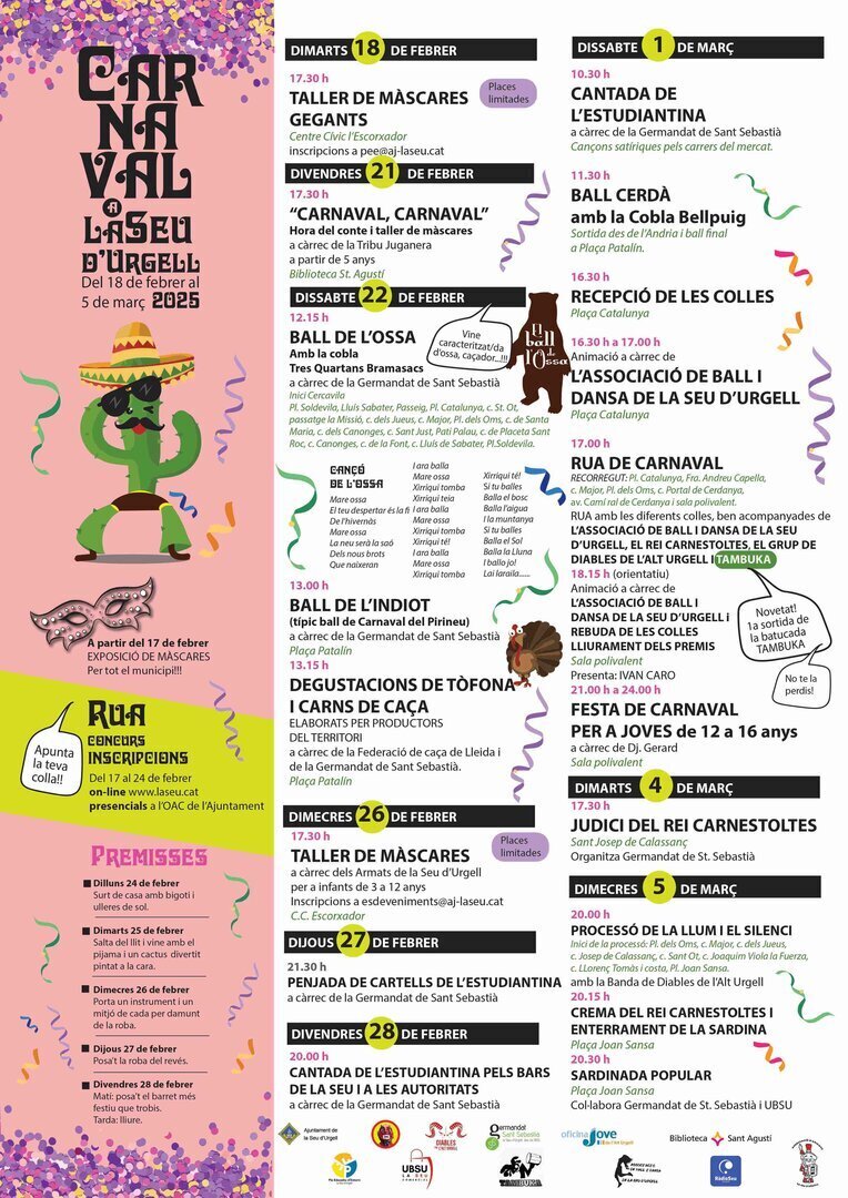 Carnaval la seu programació 2025