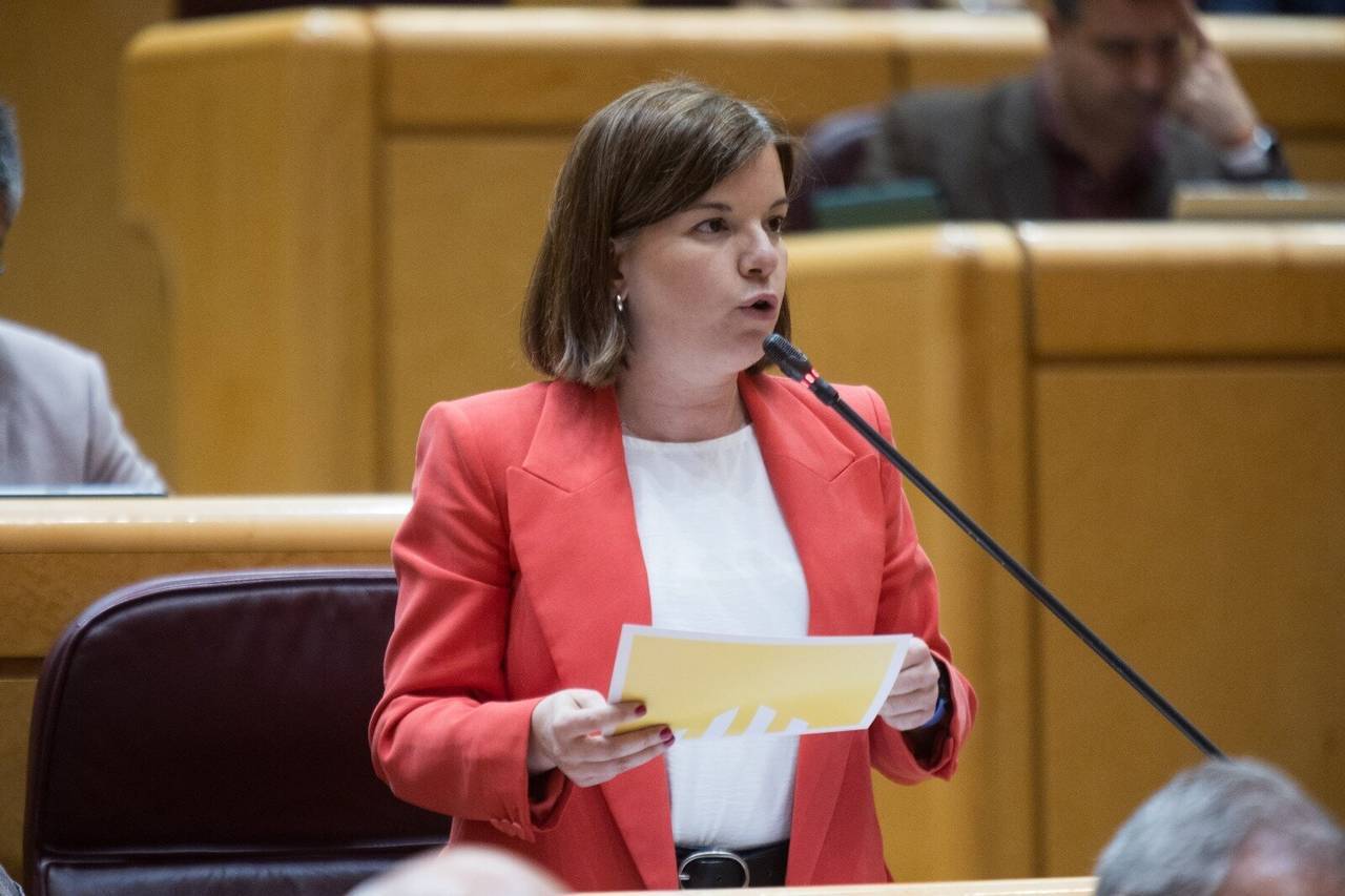Sara Bailac durant una intervenció al Senat