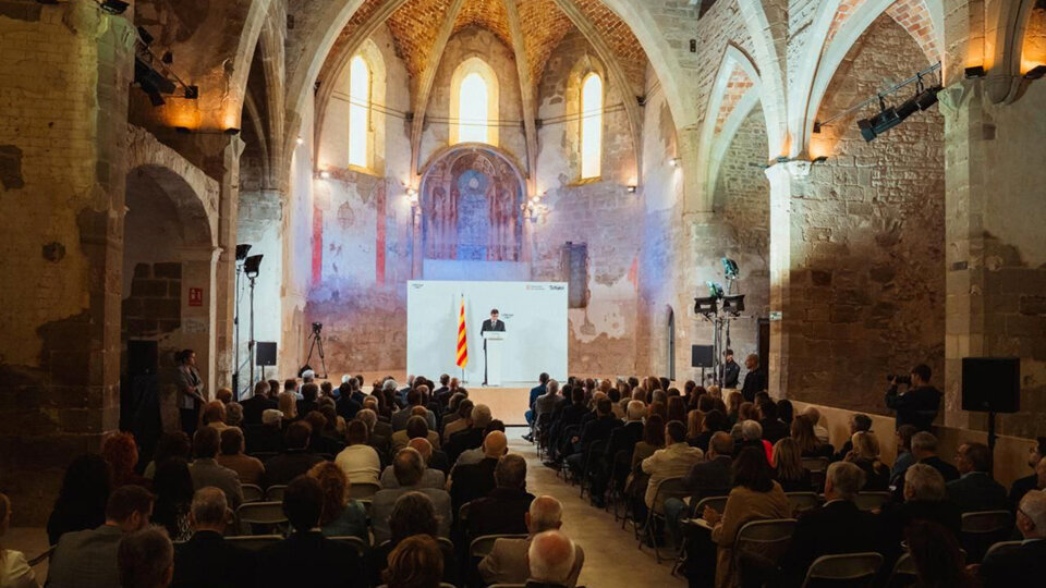 Salvador Illa en la conferència a Cervera @Govern