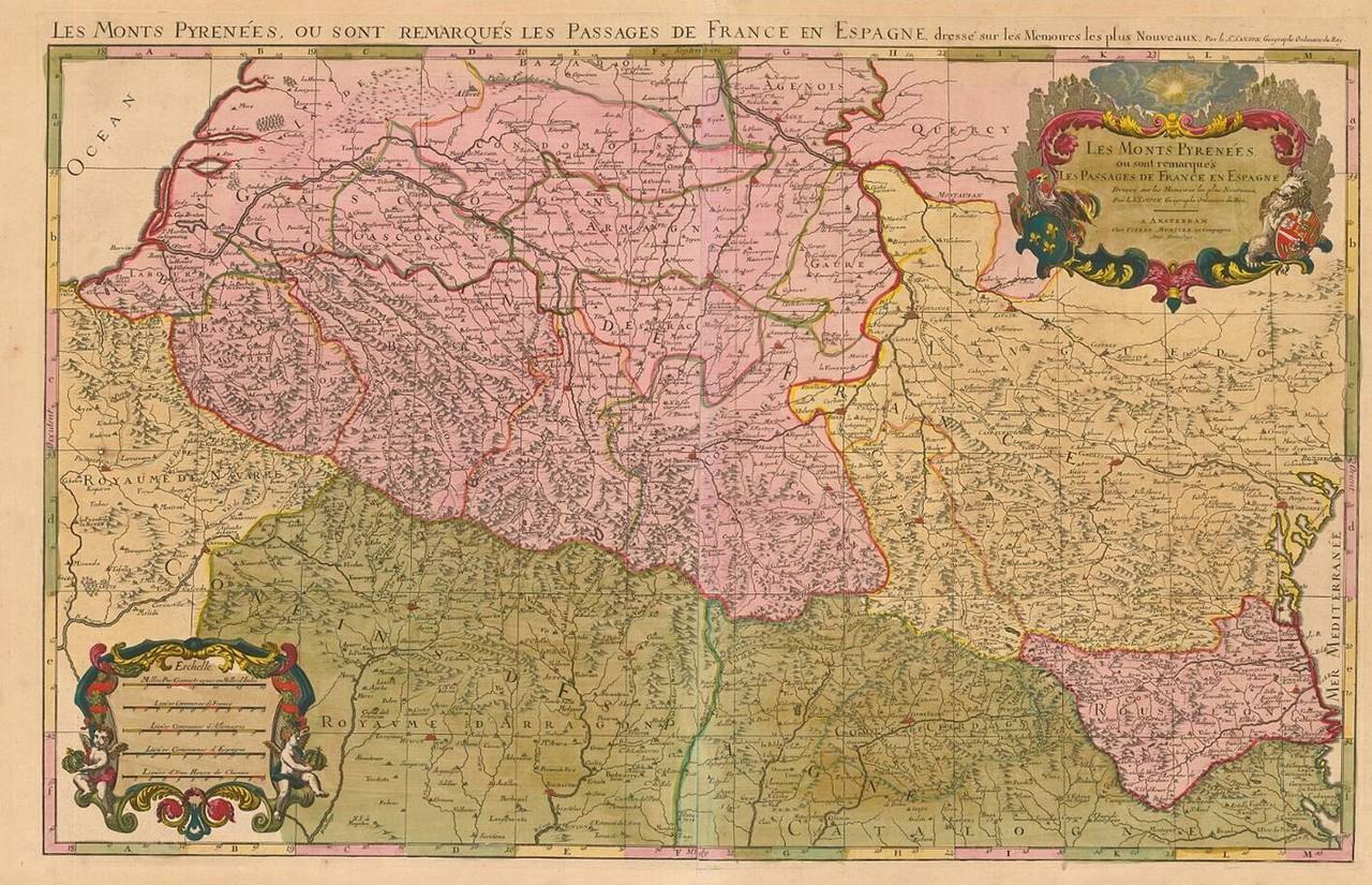 mapa dels Pirineus