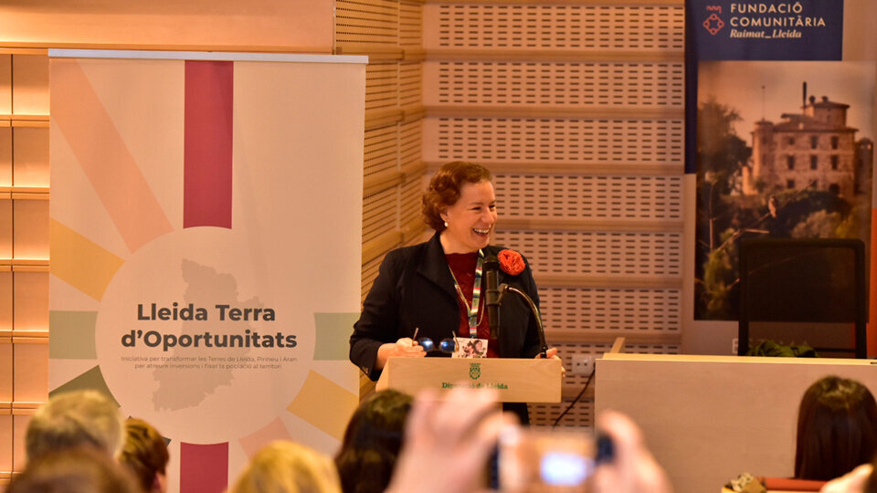 Elena de Carandini, acte del conveni Lleida Alimenta ©Promoció