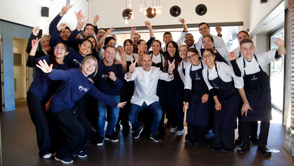 Equip de La Boscana amb el xef Joel Castanyé ©AnnaBerga
