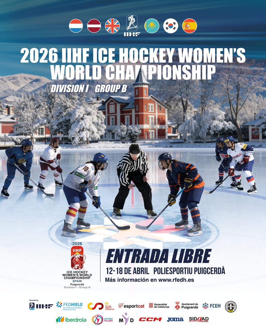 Cartell oficial Mundial Femení d'Hoquei Gel 2026