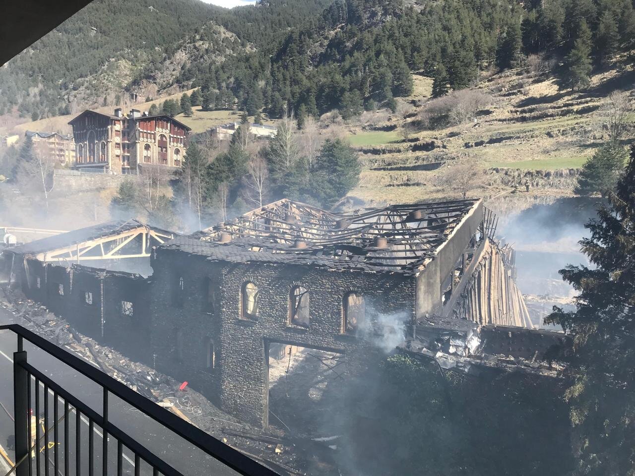 Aigües d'Arinsal estat després de l'incendi 1